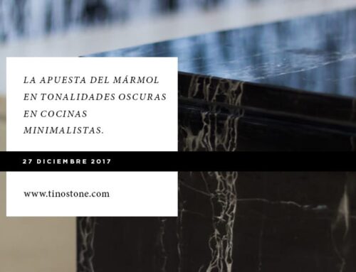 La apuesta del mármol en tonalidades oscuras para cocinas minimalistas.