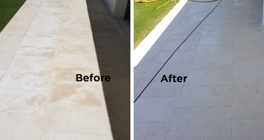 Fungi and bacteria by moisture in marble and natural stone treatment